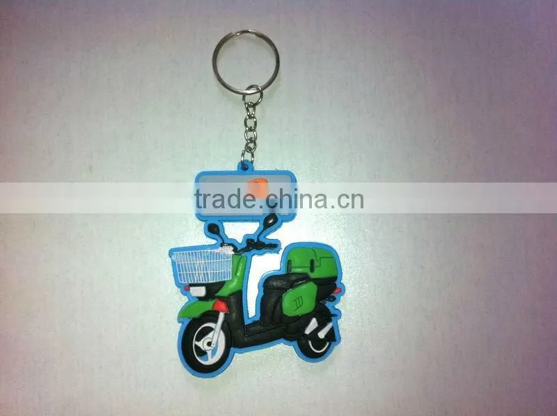 2d custom shaped soft pvc keychain