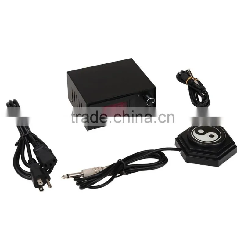 China Factory Price Professional Tattoo Kit 2 x Casting Tattoo Machine + Power Supply + Pedal + Needle + Accessories Bag etc
