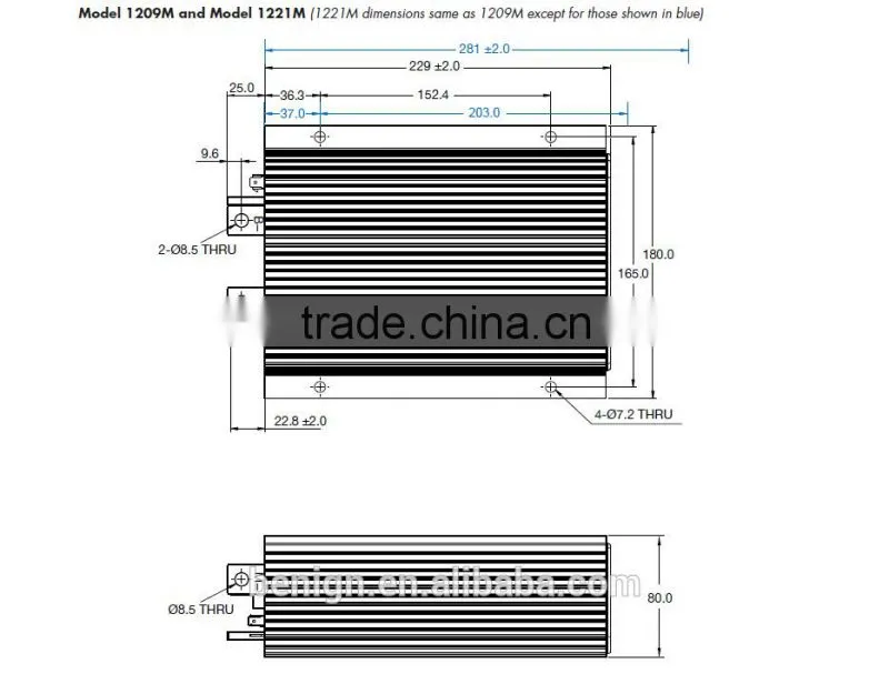 Curtis Model 1209M programmable controllers 36V/48V/72V for industrial trucks, golf and utility vehicles Series motor controller