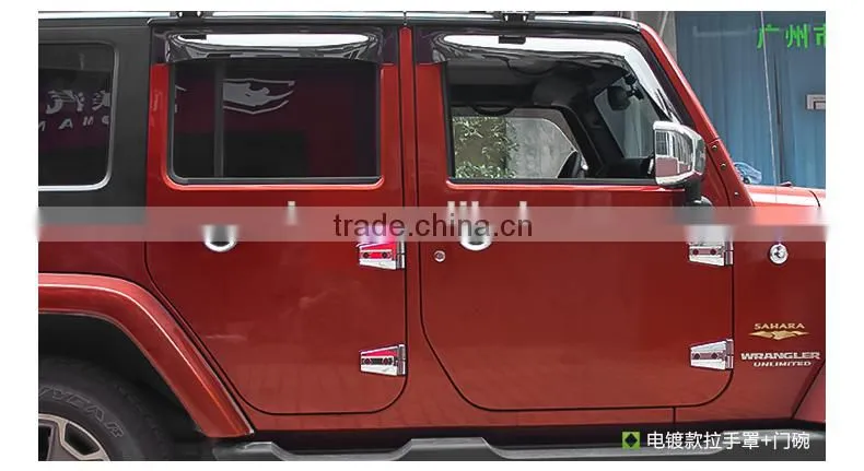 ABS Chrome Car Door Handle Cover Chrome Accessories for Jeep Wrangler Trucks 2007-2014