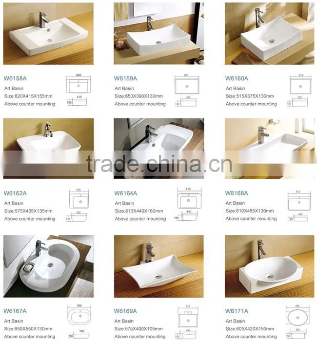 China colorful ceramic art wash basin