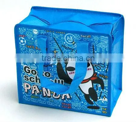 aluminium lamination, recycle pp non woven lamination zipper bag pp woven zipper bag shopping bag with zipper