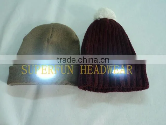 keeping warm led knitted caps