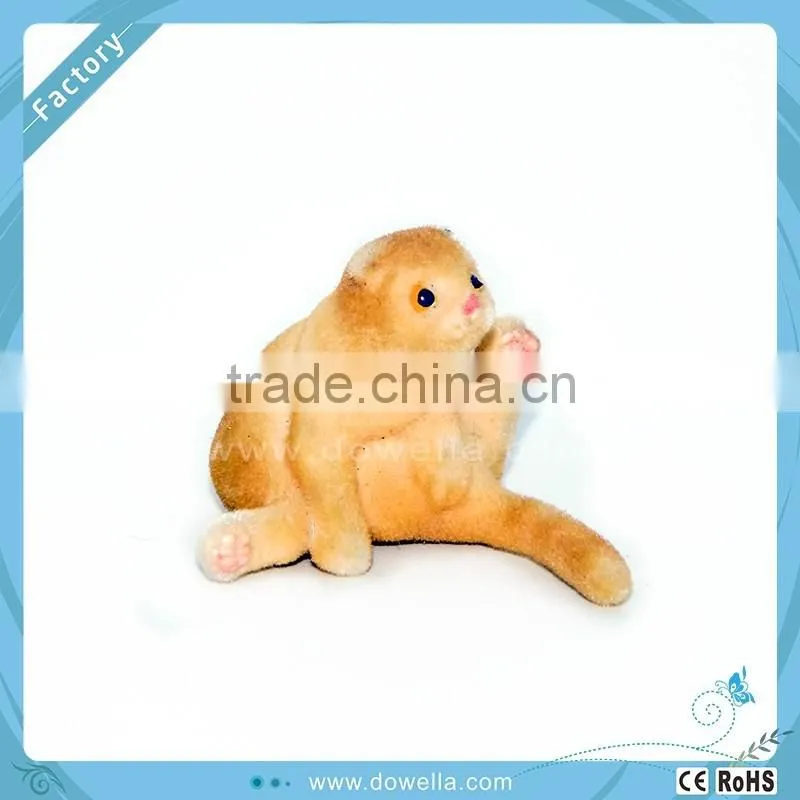 disney audit factory plastic flocked animals toy,flocking figurine for kids