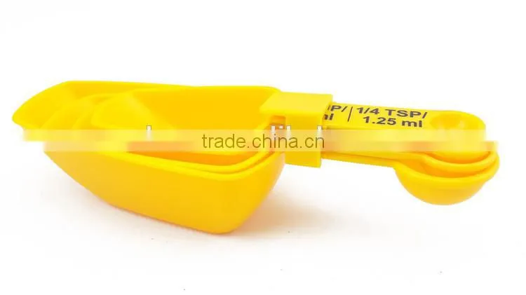 Silicon handle measuring spoon and cups