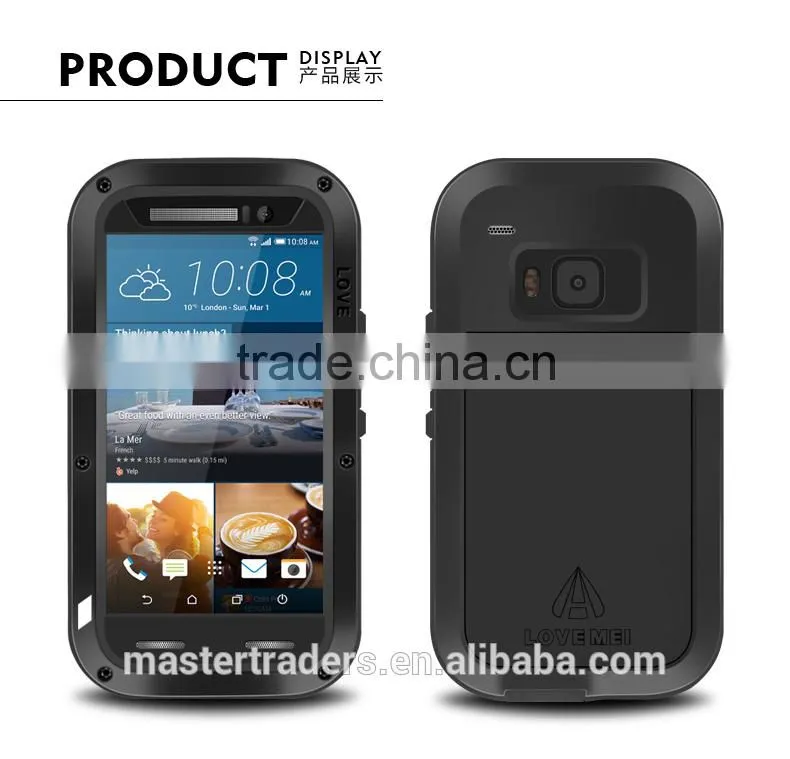 Original LOVE MEI Powerful Metal Waterproof Dirtproof Shockproof Protective Case For HTC One M9 MT-3529