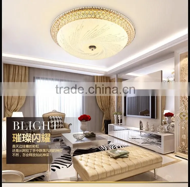 60W Modern Luxury LED Crystal Ceiling Light Living Room LED Absorb Dome Light SMD Double-Color