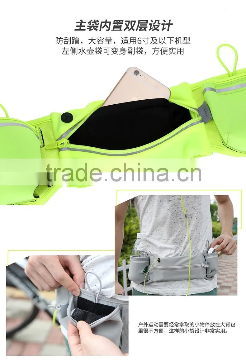 Original Rock Multifunctional Running Belt for Mobile Phone below 5.5 inch with zipper Waterproof Sport Pouch Kettle Bag MT-5648
