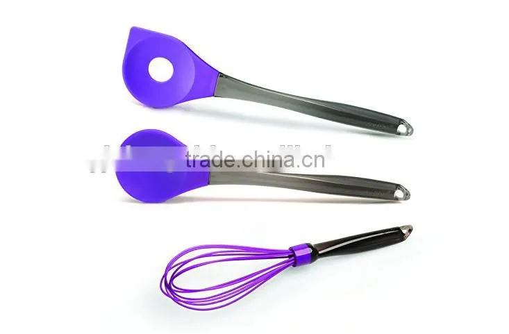 Hot Sale High quality Food Grade Silicone Solid Spoon and Slotted spoon Cooking Utensils Set