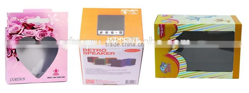 2016 New Style Thin Cardboard Box Packaging With Window