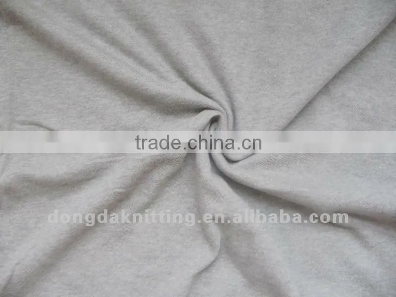 CVC 60%polyester 40% cotton plain dyed french terry kint fabric
