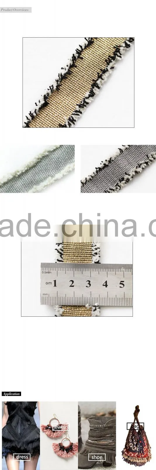 Concise style ribbon trim for hat decoration