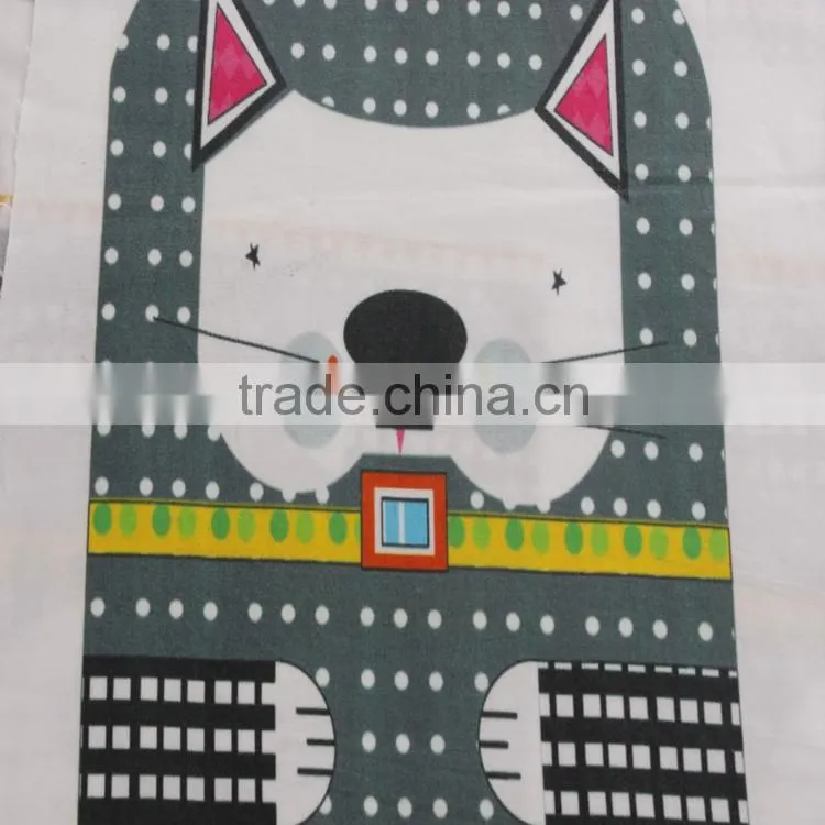 100% cotton textile digital print lovely cat pattern poplin cotton cloth fabrics