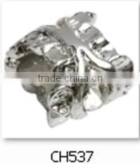 silver loose beads with white crystal jewelry Accessories beads