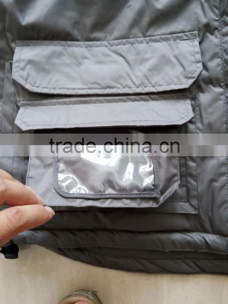 100% polyester work vest uniform fleece lining with pockets for men wholesale