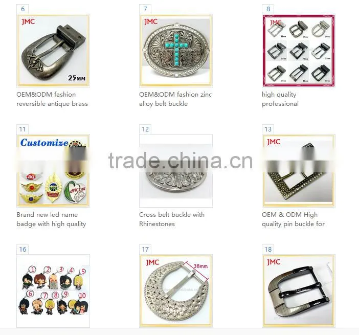 Fashion Style and Iron Material Custom Metal Belt Buckle For Belts
