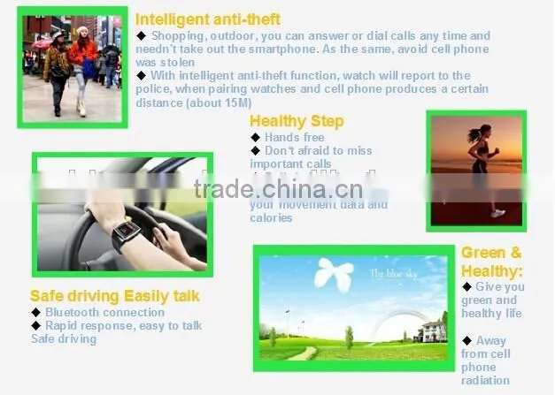 2015 New Product Newly Touch Screen U8 U pro Bluetooth Smart Watch For Android Phones