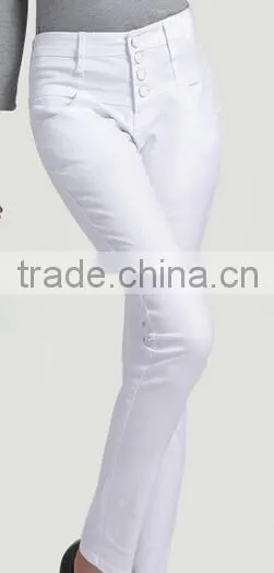fashion design high quality white ladies pants