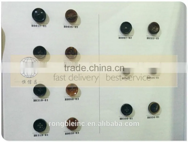 Real horn button for coat