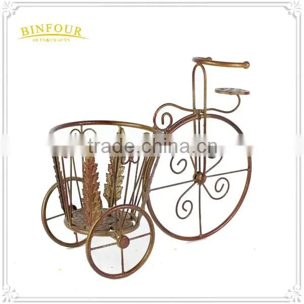 Garden balcony bicycle flower pot removable holder for home deco