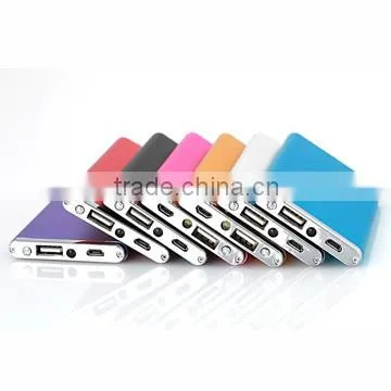 6000mah Polymer Lithium aluminium alloy Battery Power banks For Mobile Phone