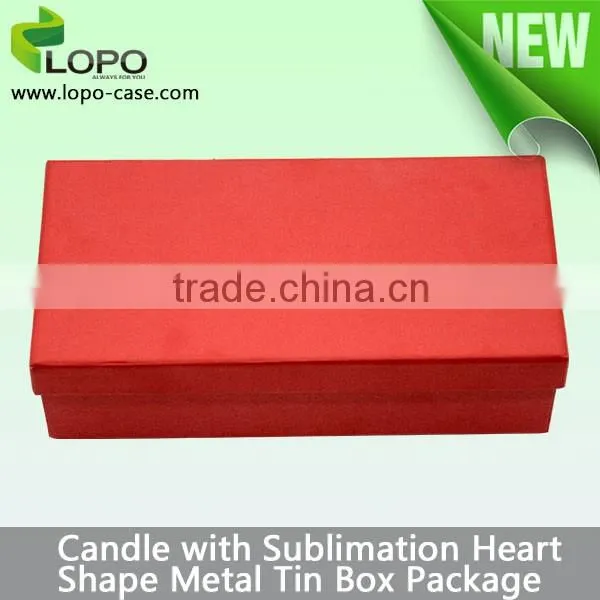 Heart shaped Sublimation Customed Metal Tin candle holder for lovers