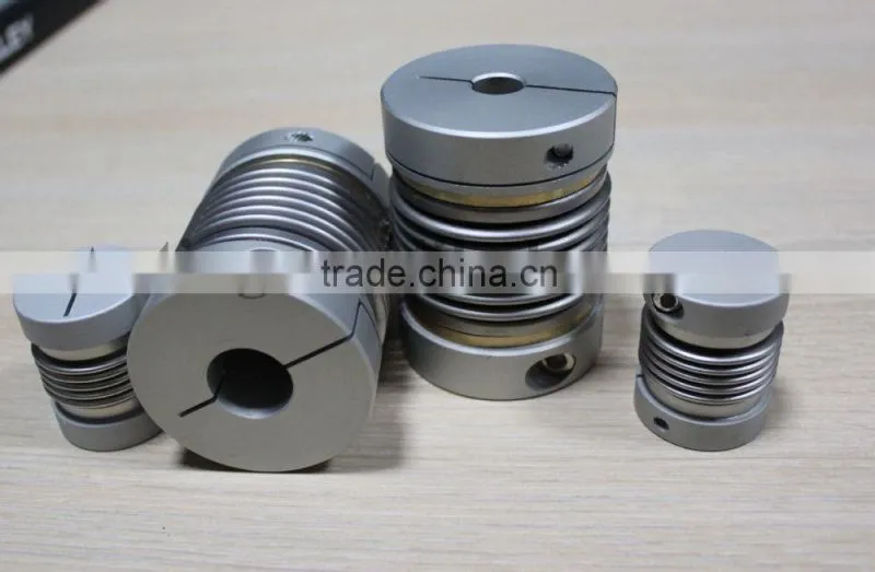 Clamping Aluminium transmission bellows flexible shaft coupling