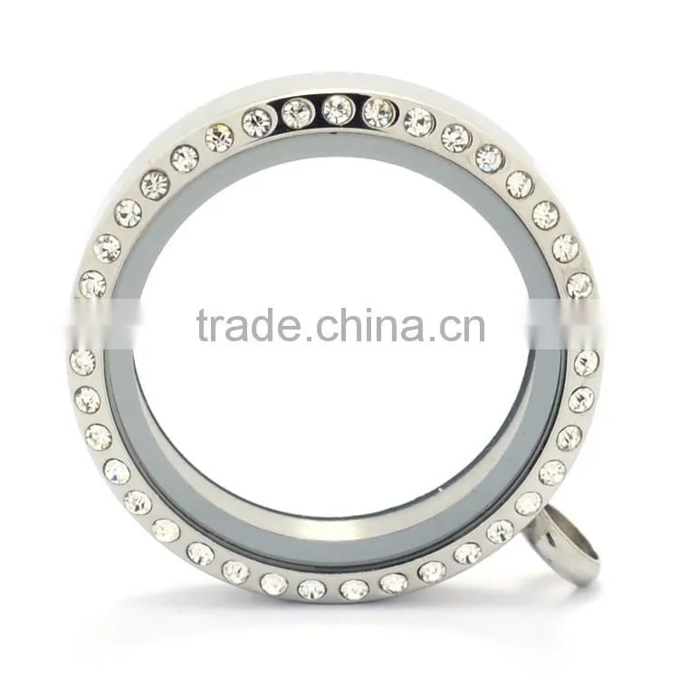 Trendy DIY designs 25mm/30mm round silver twist/screw wholesale floating glass charms locket for boys and girls