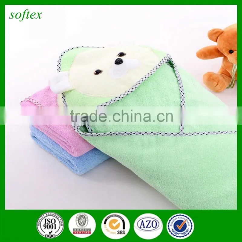 China wholesale 80x80cm cartoon baby hooded terry towel