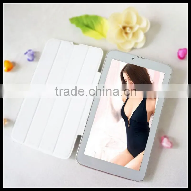 7 Inch Dual Core 3G Calling Dual Sims Android 4.4 Tablet PC with Case covered wifi and Bluetooth