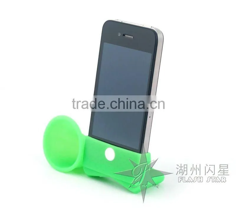 Silicone Horn Stand megaphone Speaker for iPhone