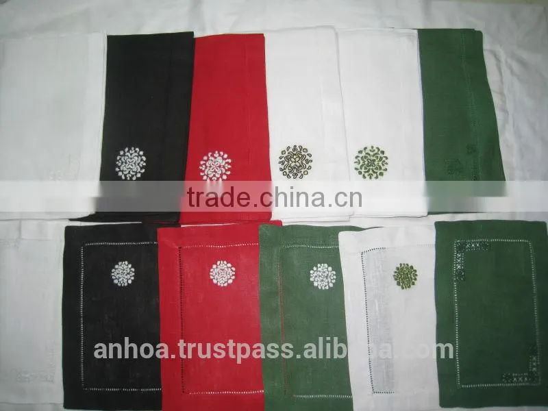 Monogrammed cotton napkin, table napkin