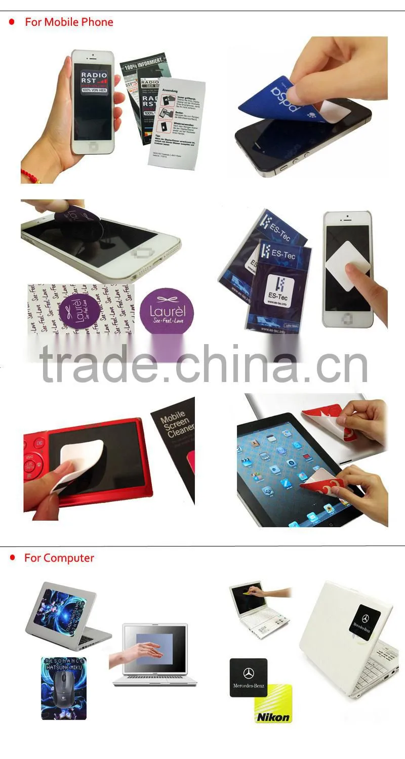personalized silicone mobile screen cleaner