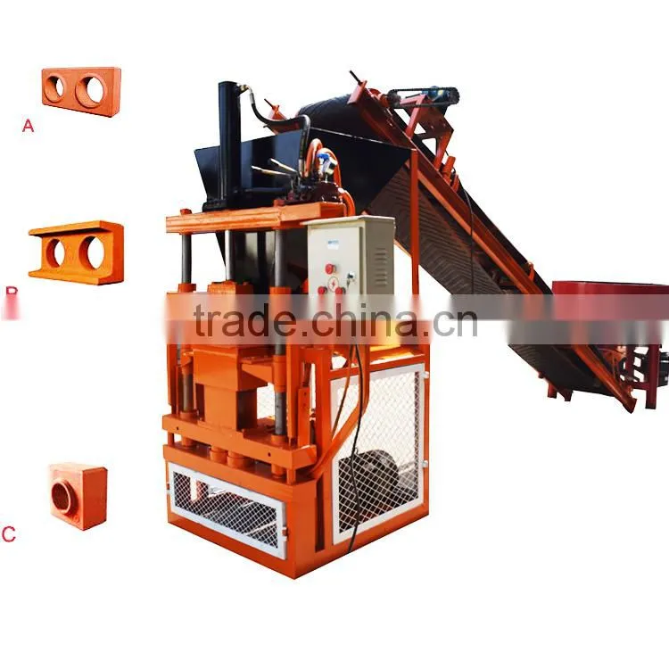 2015 new design WT1-10 brick machine for making interlocking hollow blocks