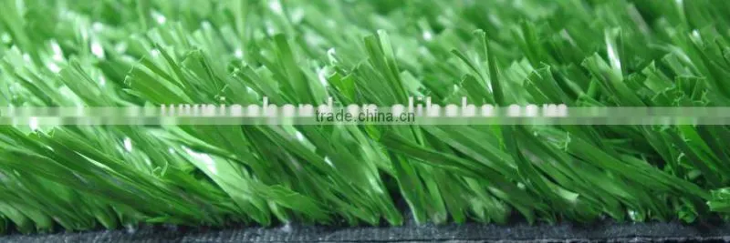 Single green plastic natural fake grass for playground decoration