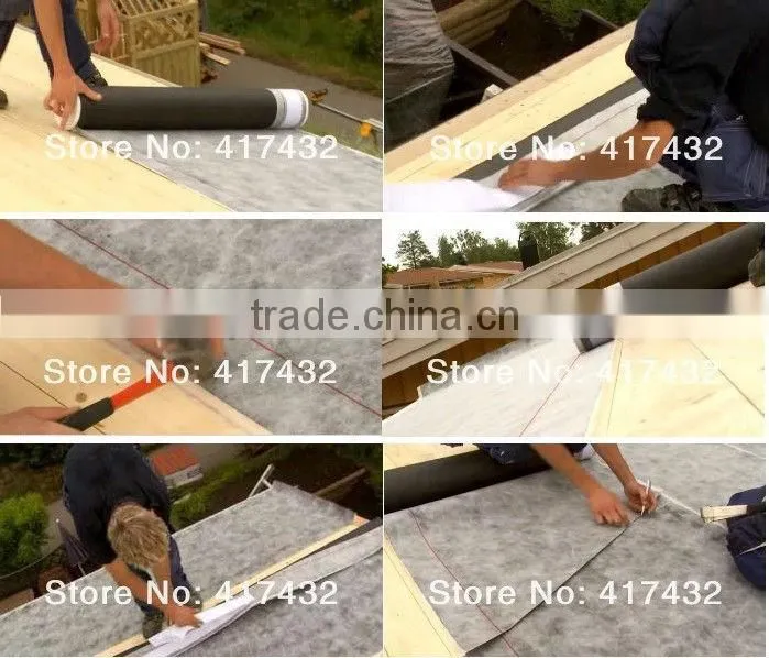 CE listed Self adhesive bitumen waterproof membrane/ HDPE sheet / Roofing felt/ Roof material