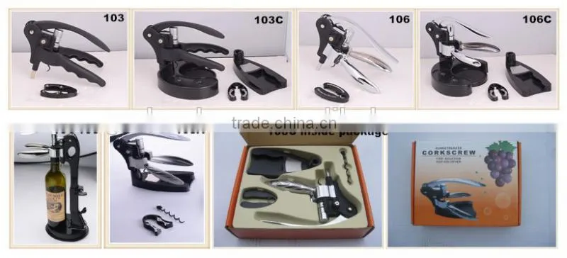 Zinc alloy pump wine corkscrew, fancy wine bottle opener, Factory direct sale CO-011