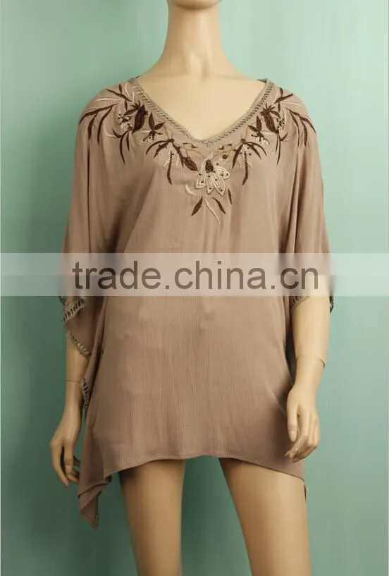 2016 S/S new style bat pattern bat short sleeve loose embroidery blouse