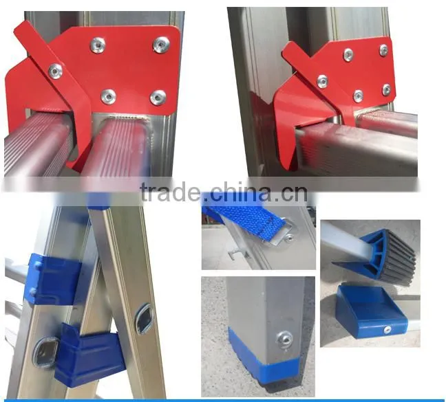 Aluminum combination step extension ladder with 2x10