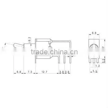 Mini 3-way Toggle Switch &Short handle toggle switch