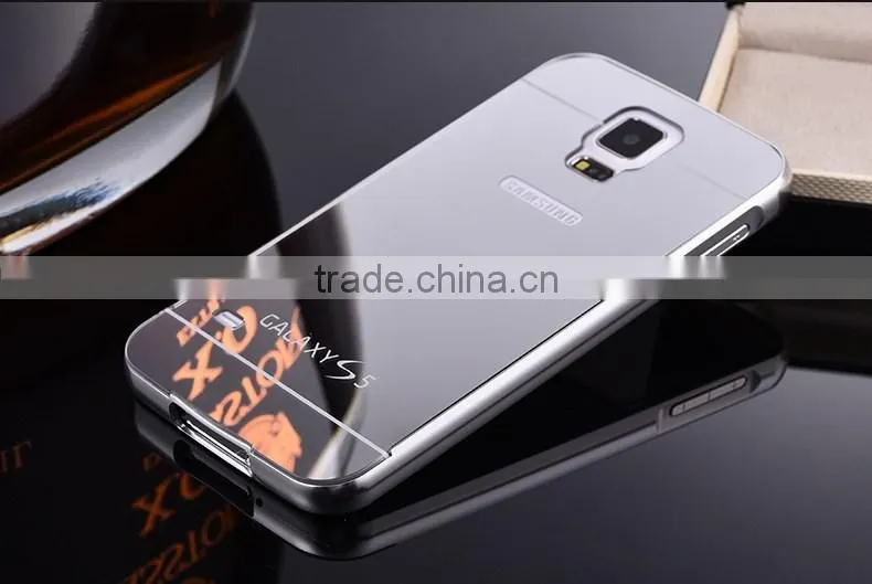 High Quality Fashion Gold Phone Case Bumper Mirror Case Cover For Samsung Galaxy S5