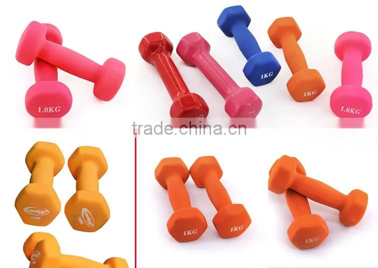 Color Vinyl Dipping Dumbbell,PVC Coated Dumbbell for women