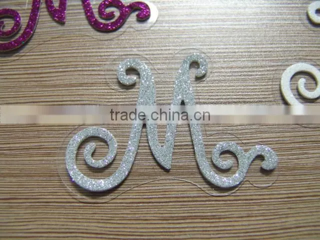 9x9 inch 2mm thickness decorative glitter gold eva sticker