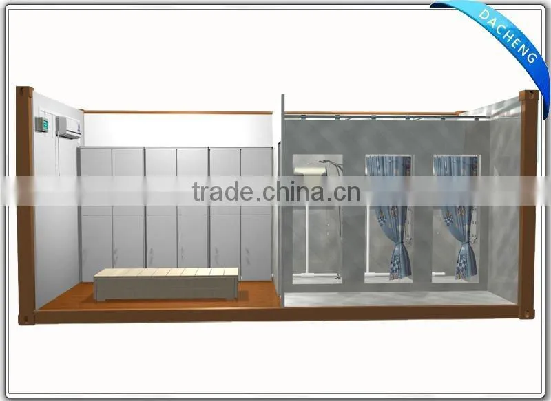 Build-up Container Construction with Stairs ,Shower room ,Fluorescent Light,Water Closet
