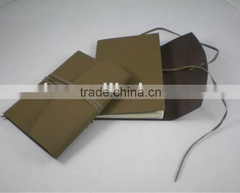 Hot style leather cover notebook with leather band