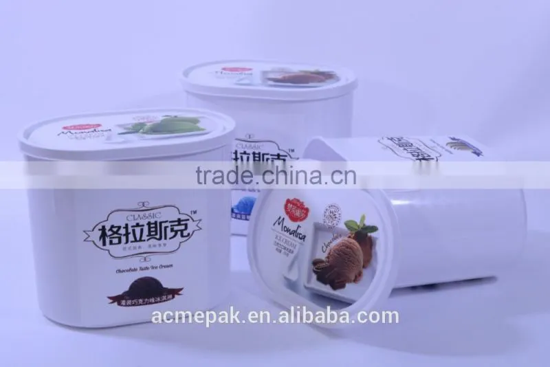 6L IML biscuit ice cream bucket food container