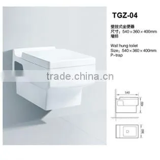 One piece toilet wall hung toilet S-Trap sanitary ware European Toilet spy supplier toilet bowl