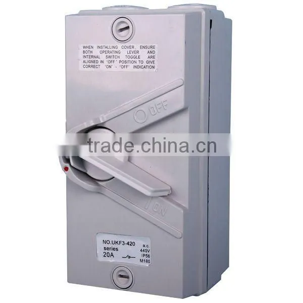 Australian weather protected isolating switch