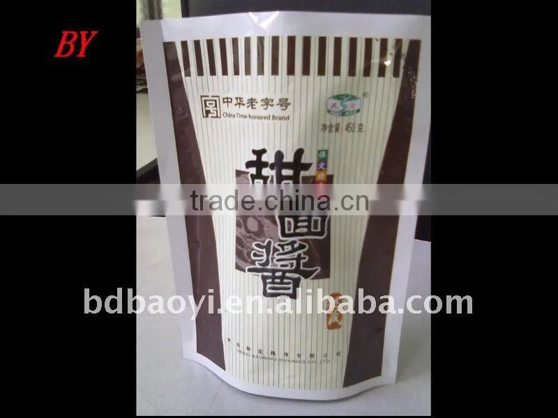 Food grade plastic bag for paste
