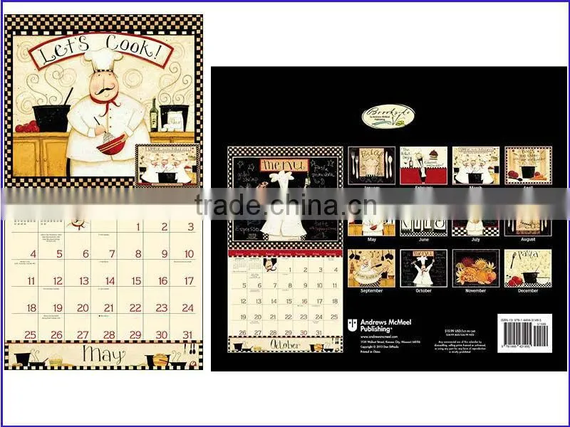 hot sell desktop calendar stapled calendar